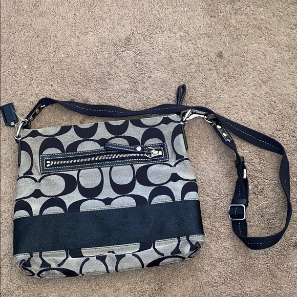 Coach | Bags | Black And Grey Coach Purse | Poshmark